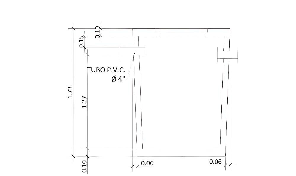 Tanque Séptico vista sección